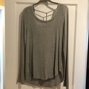 Chaser Waffle Knit Open Back Top - NWT